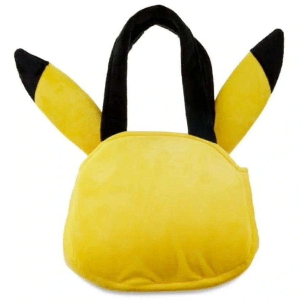 Pokeman Pikachu Plush Tote Bag Easter Yellow Winking Face